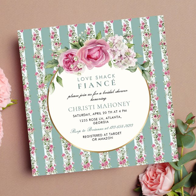 Invitación Fiesta floral Love Shack Fiance  Bridal Shower (Subido por el creador)