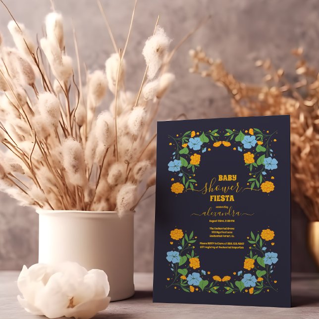 Invitación Fiesta floral mexicana Baby Shower (Subido por el creador)