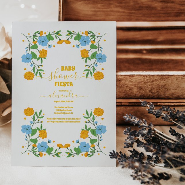 Invitación Fiesta floral mexicana Baby Shower (Subido por el creador)