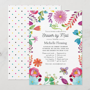Invitación Fiesta floral mexicana para despedida de soltera p