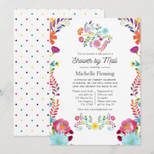 Invitación Fiesta floral mexicana para despedida de soltera p