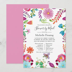 Invitación Fiesta Floral para Boda o Baby Shower por Correo