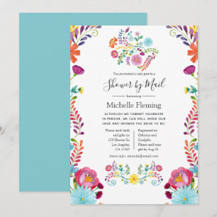 Invitación Fiesta Floral para Boda o Baby Shower por Correo