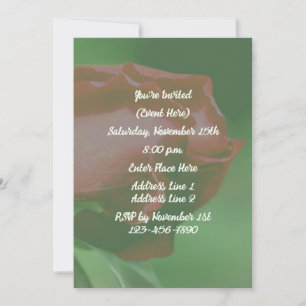 Invitación Fiesta Floral Rosa Roja 