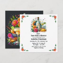 Invitación Fiesta Floral Taco 'sobre la ducha de una pareja