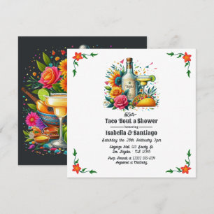 Invitación Fiesta Floral Taco 'sobre la ducha de una pareja
