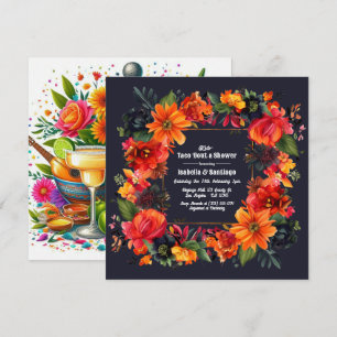 Invitación Fiesta Floral Vamos a Tacos 'bout una Ducha de Par