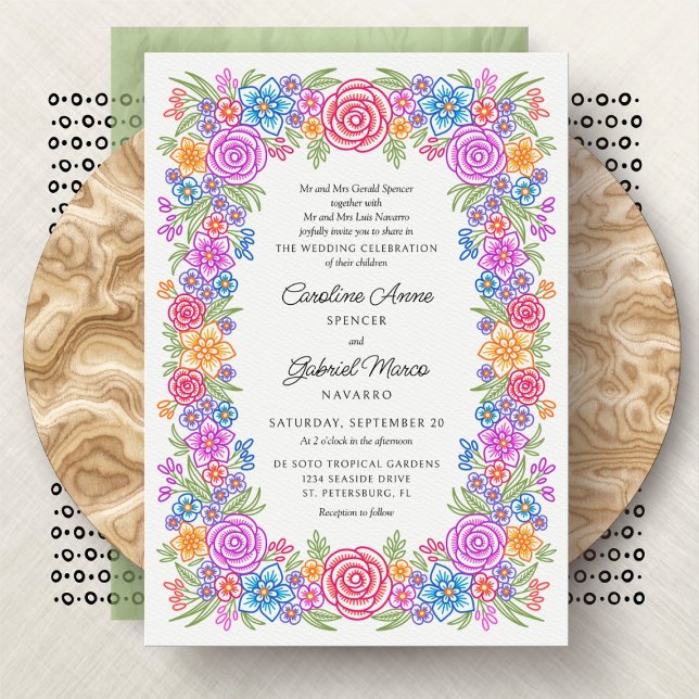 Invitación Fiesta Flores Boda colorido (Subido por el creador)