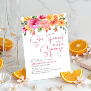 Invitación Fiesta Flores Brillantes Florales Cítricos Despedi