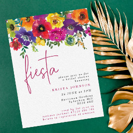 Invitación Fiesta Flores Coloridas Ducha Bridal