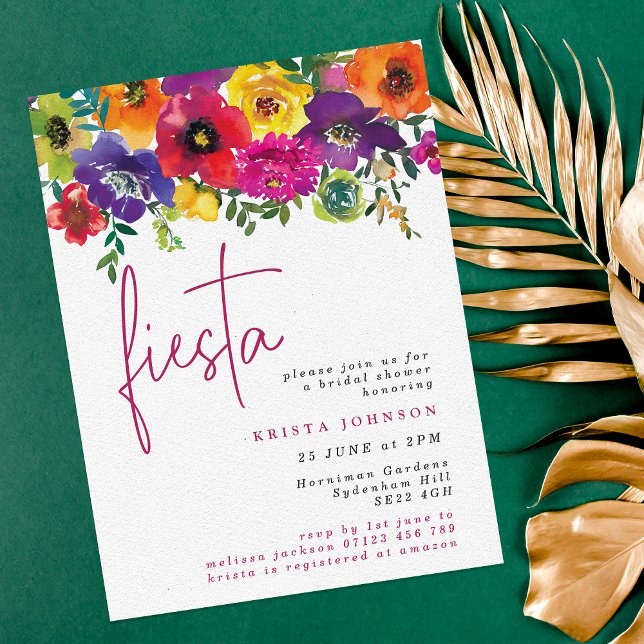 Invitación Fiesta Flores Coloridas Ducha Bridal (Subido por el creador)