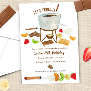 Invitación Fiesta Fondue de chocolate