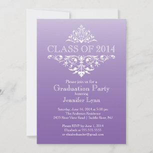 Invitación Fiesta Formal de Graduación Elegante Y Floreciente