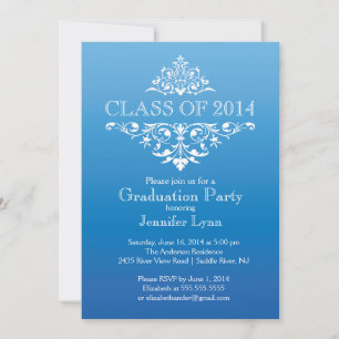 Invitación Fiesta Formal de Graduación Furiosa Azul Elegante