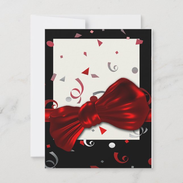 Invitación Fiesta formal del baile de fin de curso elegante (Anverso)