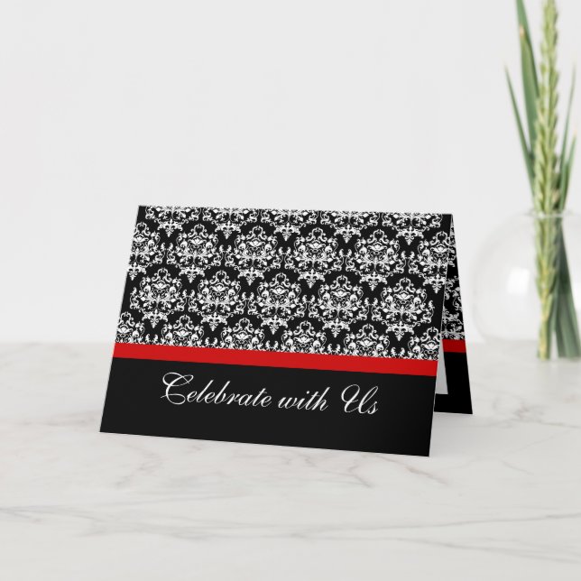 Invitación Fiesta formal del damasco PERSONALIZADO de "toda (Anverso)