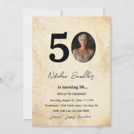 Invitación Fiesta formal y clásica de 50 años