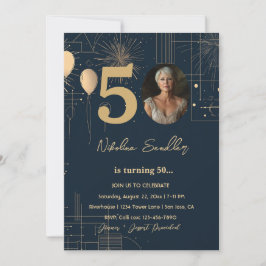 Invitación Fiesta formal y clásica de 50 años