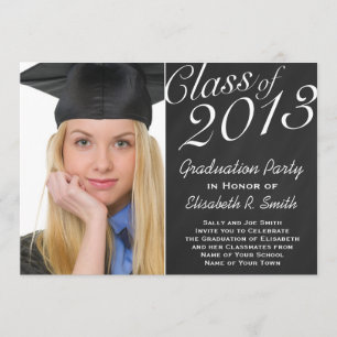 Invitación Fiesta fotográfico de fácil graduación para Person