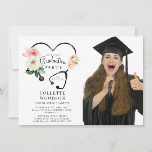 Invitación Fiesta fotográfico de graduación de enfermeras fut