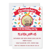 Fiesta fotográfico Dinosaur Red