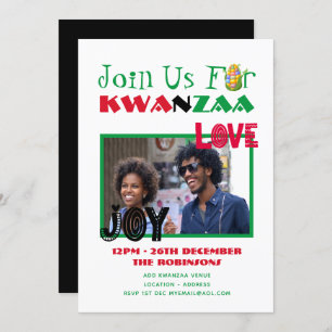 Invitación Fiesta fotográfico moderno de KWANZAA invita a 7 v