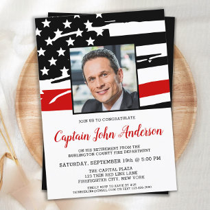 Invitación Fiesta fotográfico personalizado de retiro de bomb