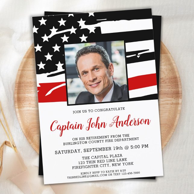 Invitación Fiesta fotográfico personalizado de retiro de bomb (Subido por el creador)