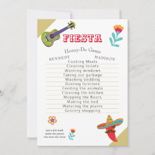 Invitación Fiesta Fun Wedding Ducha juego Fab