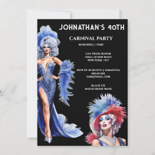 Invitación Fiesta gay lgbtq cumpleaños drag queen