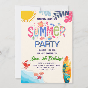 Invitación Fiesta Genial de Verano