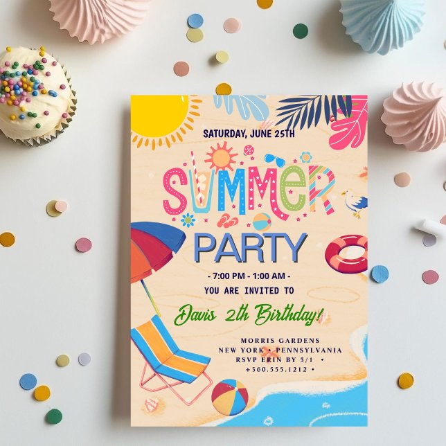 Invitación Fiesta Genial de Verano (Subido por el creador)