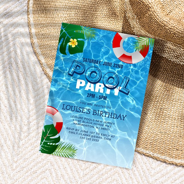 Invitación Fiesta Genial en la Piscina | Cumpleaños de Nataci (Subido por el creador)