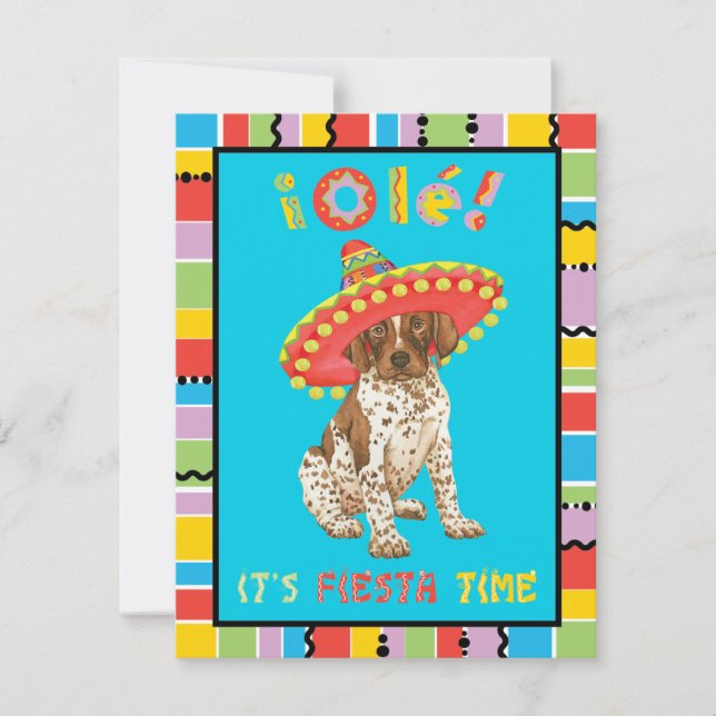 Invitación Fiesta German Shorthaire Pointer (Anverso)