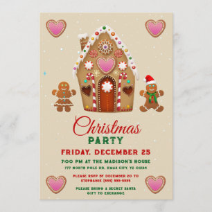 Invitación Fiesta Gingerbread Xmas