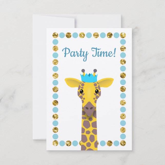 Invitación Fiesta Giraffe (Anverso)