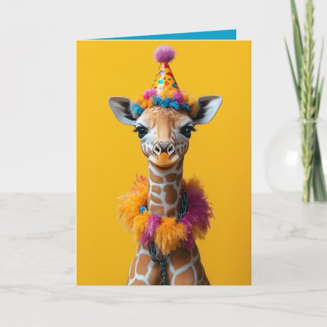 Invitación Fiesta Giraffe Extravaganza (Anverso)
