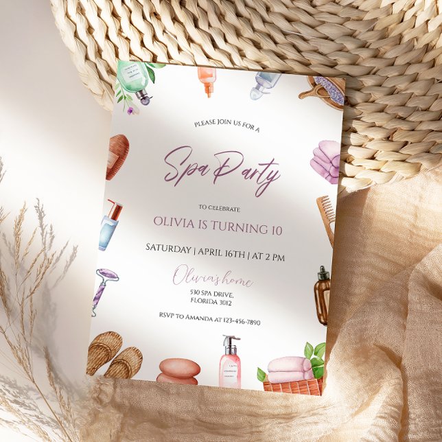 Invitación Fiesta Glam Chica Fiesta de cumpleaños (Subido por el creador)