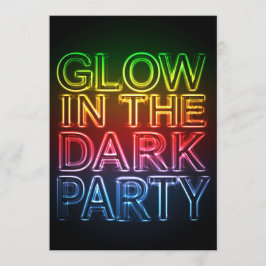 Invitación Fiesta GLOW resplandeciente en la fiesta del cumpl