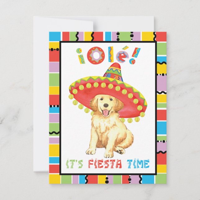 Invitación Fiesta Golden (Anverso)