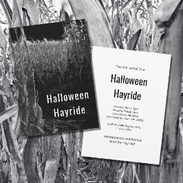 Invitación Fiesta Gothic Cornfield Halloween Hayride
