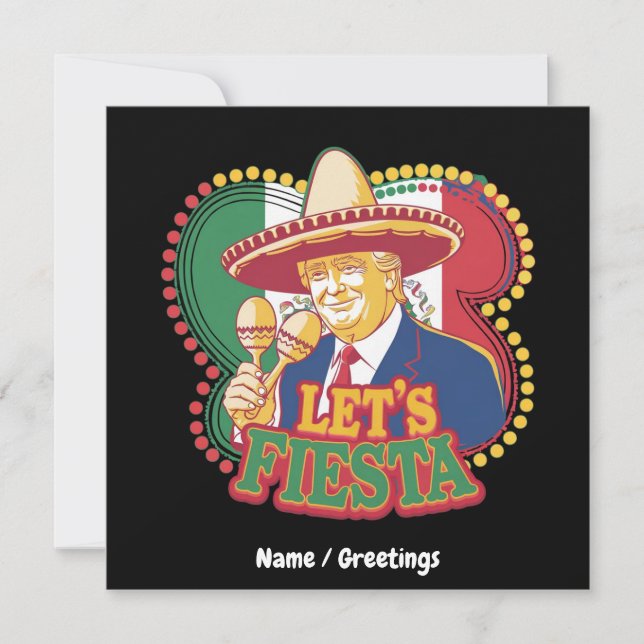 Invitación Fiesta graciosa Trump Cinco De Mayo (Anverso)
