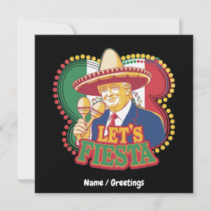 Invitación Fiesta graciosa Trump Cinco De Mayo