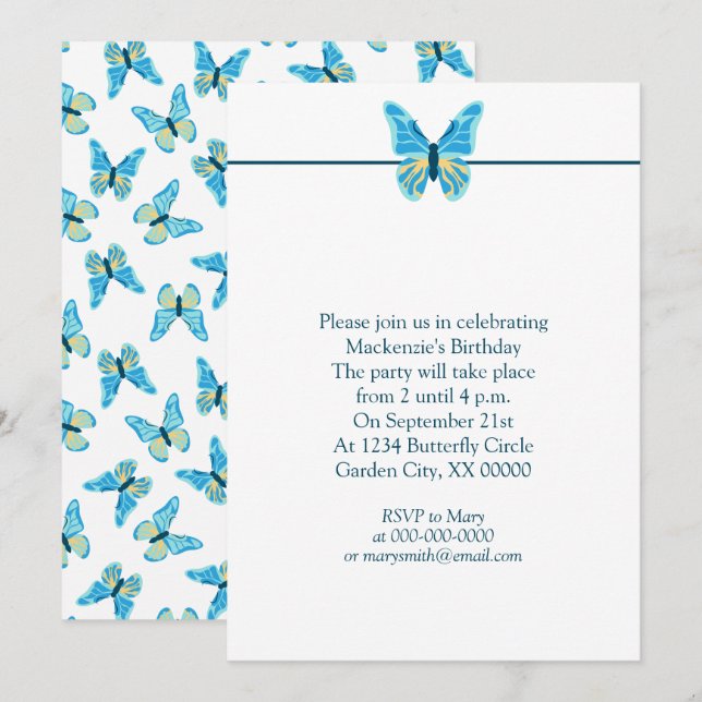 Invitación Fiesta gráfico de colores de Personalizado de patr (Anverso / Reverso)