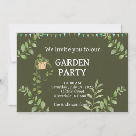 Invitación Fiesta Green Garten