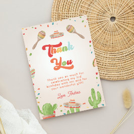 Invitación Fiesta Groovy Colorida Agradecimiento de Cumpleaño