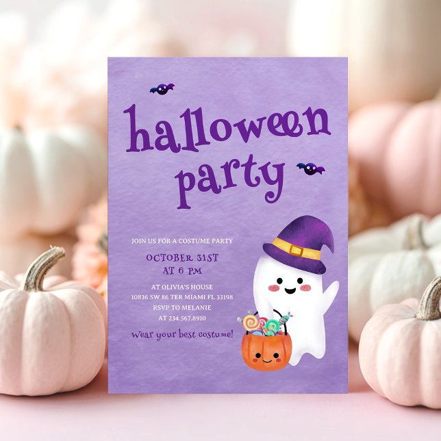 Invitación Fiesta guapo fantasma de Halloween (Subido por el creador)