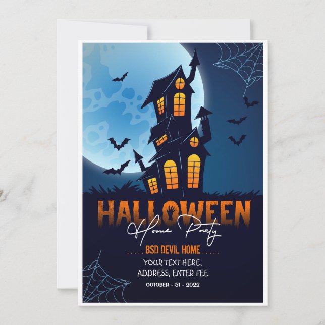Invitación Fiesta Halloween (Anverso)