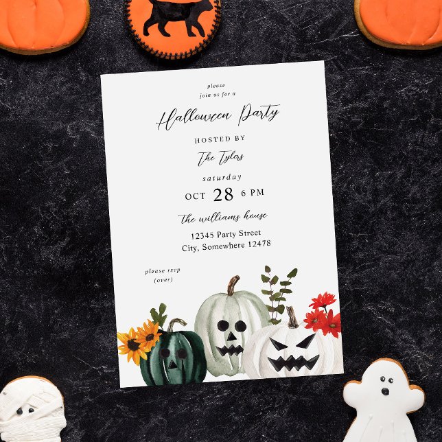 Invitación Fiesta Halloween de calabaza de truco o truco (Subido por el creador)