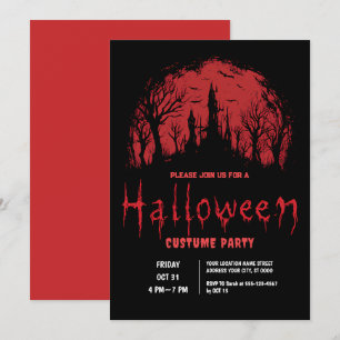 Invitación Fiesta Halloween de la Luna de Sangre